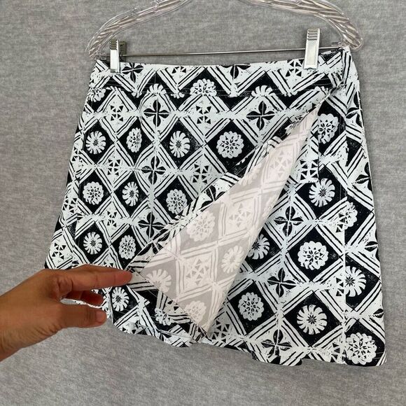 Rip Skirt Limited Edition Fijian Tapa Womens Medium Iconic Print Black White NWT - Picture 2 of 11
